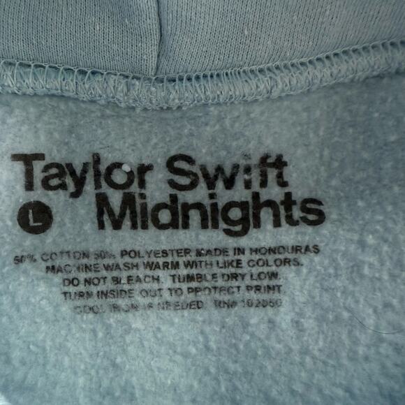 Taylor Swift Midnights Tour Album Blue Pullover Sweatshirt Hoodie Womens Large - Picture 6 of 6